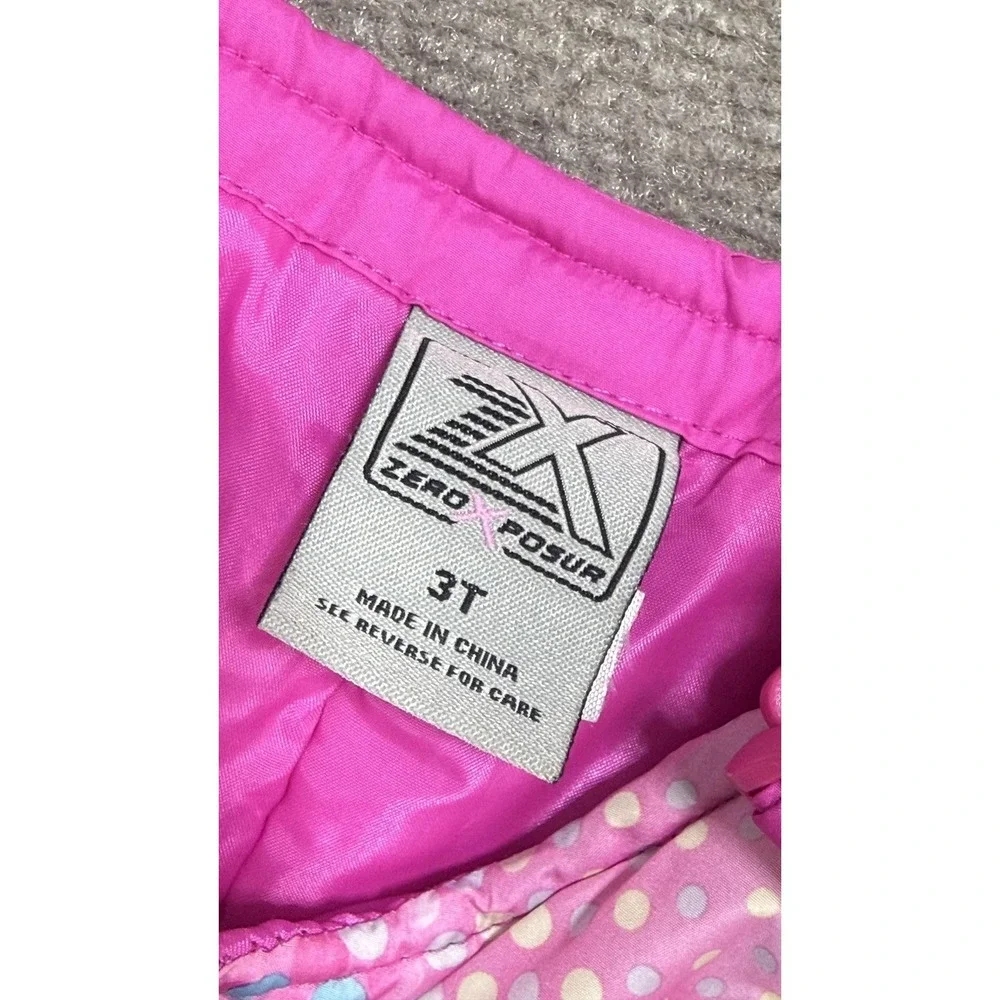 ZeroXposur Ski Pants Girls 3T Pink Insulated Snow‎ Bib Adjustable Winter